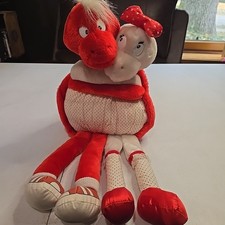 Vintage Applause 1988 Love Turtles Hugging Plush Red White 14 Inch Stuffed EUC