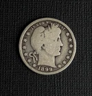US COINS: 1899 Silver BARBER Quarter (Philadelphia) G