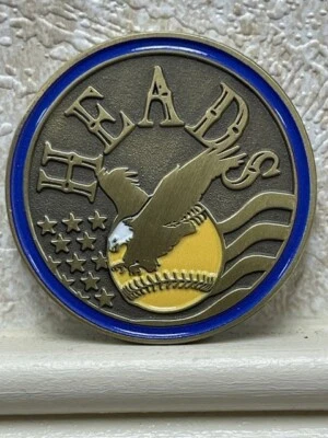 UMPIRE BASEBALL SOFTBALL FLIPPING COIN PATRIOTIC EAGLE EDITION FREE SHIPPNG