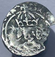 1489-93 Henry VII (7th) Silver Hammered Halfpenny coin London Mint Cinquefoil mm
