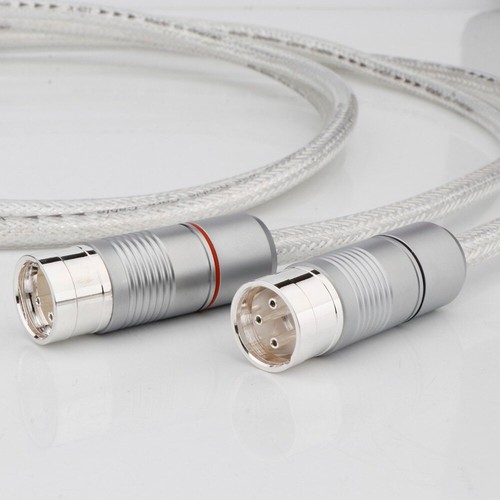 Preffair X451 99.998%Pure Silver XLR Balanced Cable HiFi Audio Interconnect Plug - Picture 3 of 6