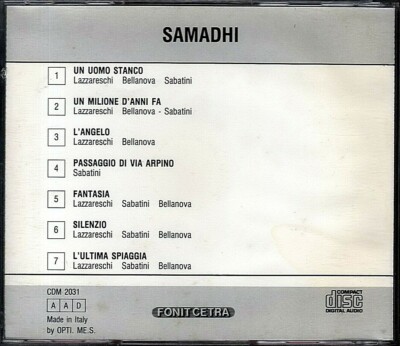 SAMADHI - Samadhi (1974/1989 Fonit Cetra) No Barcode Italian SAMADHI - Samadhi (1974/1989 Fonit Cetra) No Barcode Italian