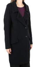 Cop Copine Guisset Manteau Femme Noir (EU) 42 Laine Cachemire Boutonné Mi-Long