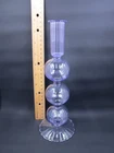 VINTAGE VENETIAN MURANO ART GLASS ITALY HAND BLOWN GLASS DELICATE CANDLE HOLDER
