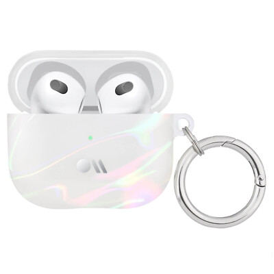 Case-Mate Soap Bubble Reisehülle für AirPods 3 3. Gen Weiß Irisierend TB4H 1 Stk