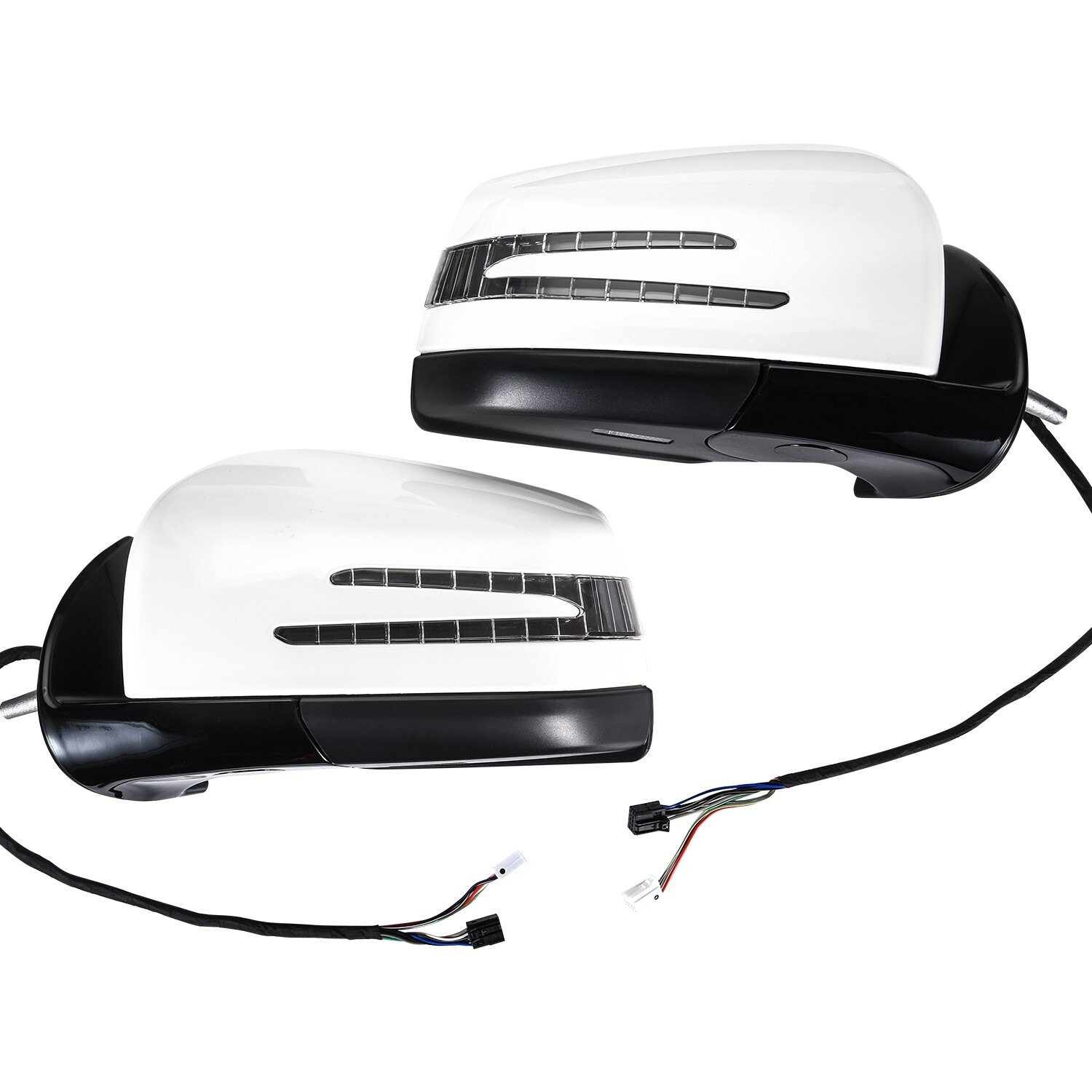 W164 Facelift Car Mirrors Pair For Mercedes Benz M GL Class ML63 ML350 White