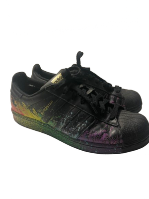 adidas originals superstar rainbow paint splatter