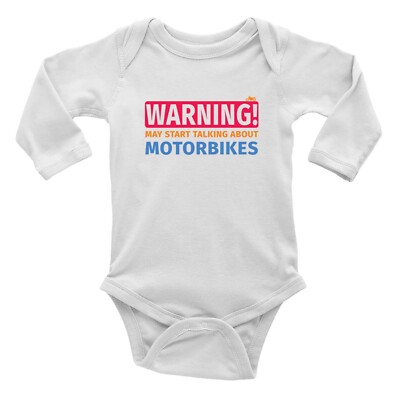 Warnung Motorräder Baby mitwachsende Weste Body Racer Motorradausrüstung Jungen Mädchen L/S
