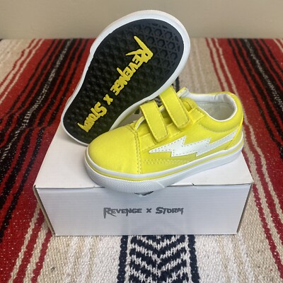 Revenge X Storm II Vol.1 Yellow Infant Toddler Kids Size 4C Strap Lace Suede New