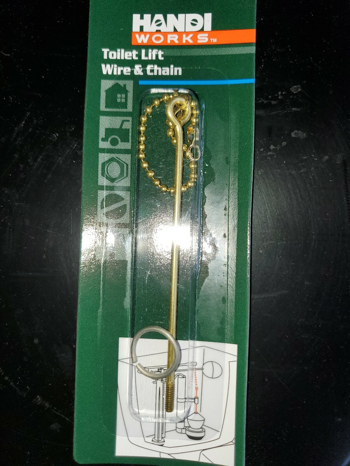 Handi Works Toilet Tank Ball Lift Wire with Chain and Ring, WM89190 eBay