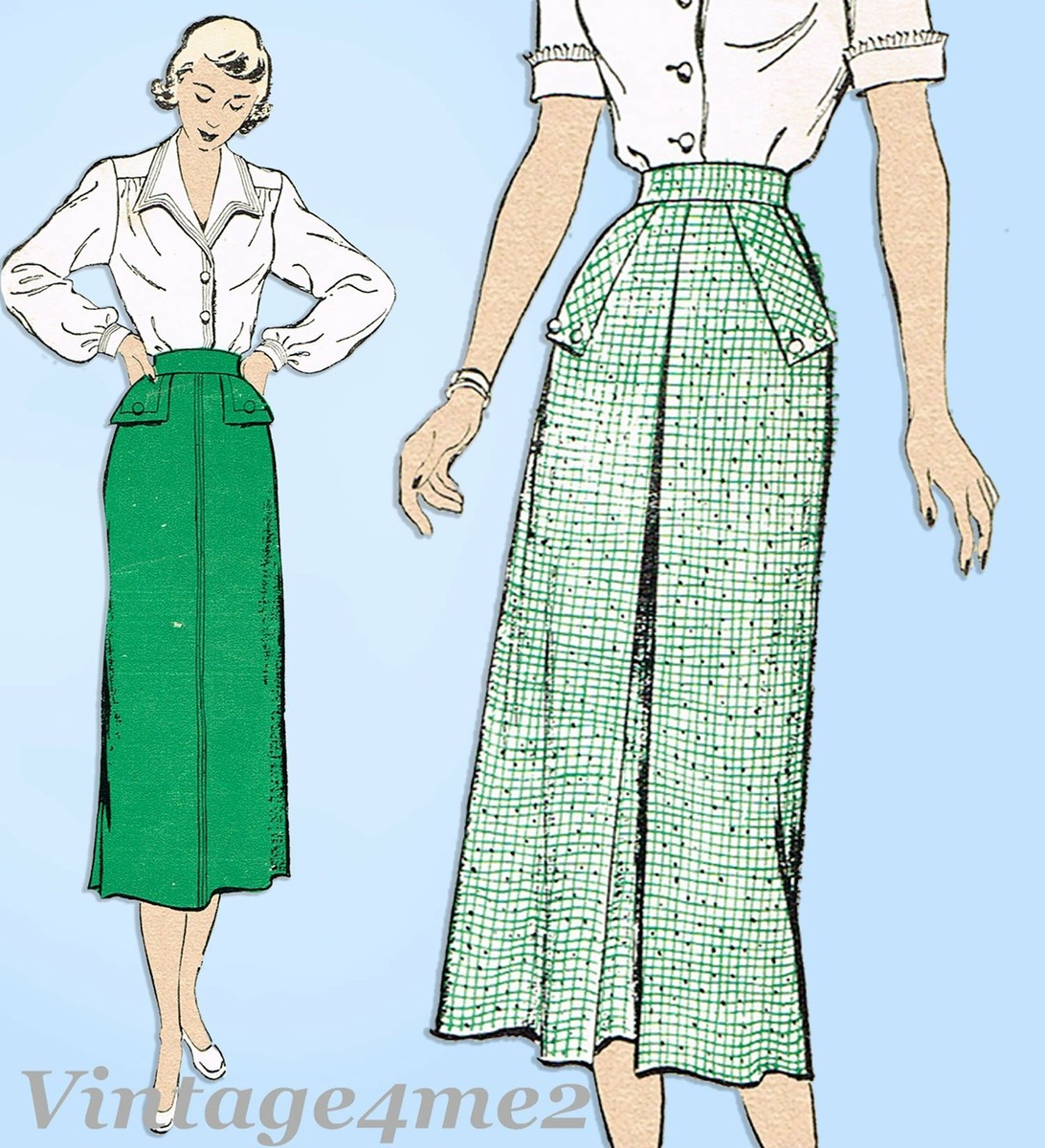 Sewing Pattern Vintage Skirts With Pockets Very Easy Vogue 8062