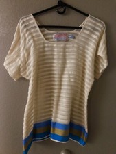 Ethiopian Hand Embroidered Traditional Blue Cotton Shirt.