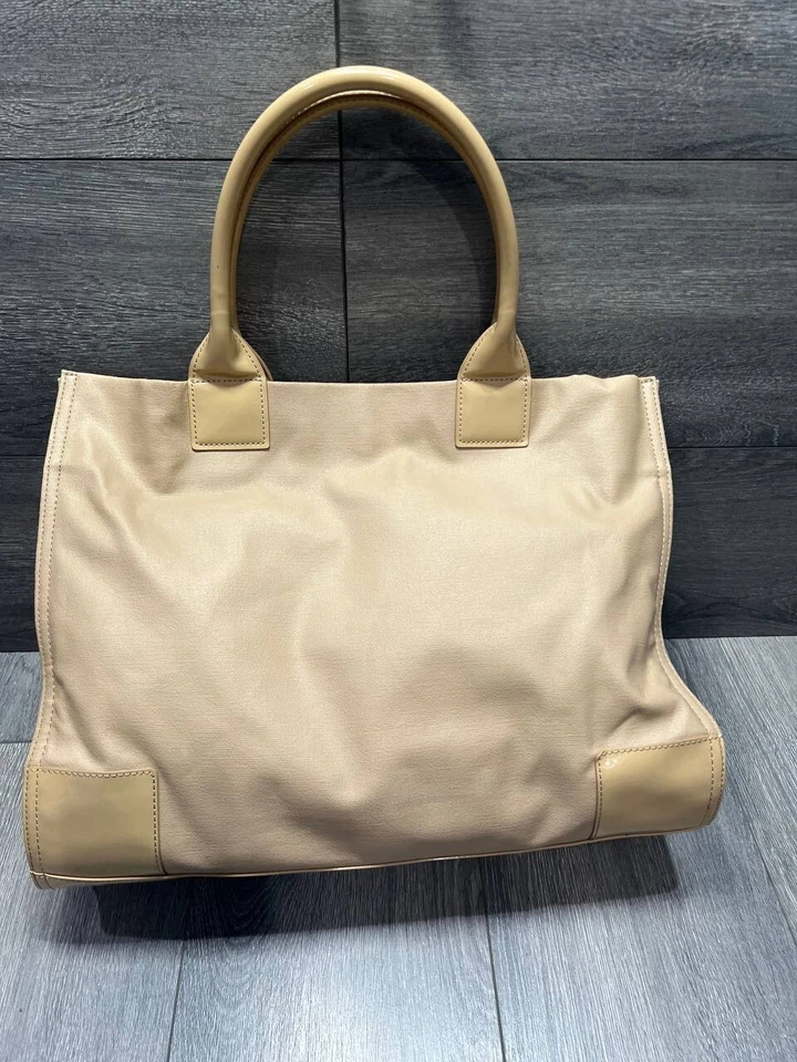 TORY BURCH Tote Bag Handbag Logo Switch Beige - Image 3 of 4