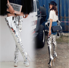 16CM Boots Round toe Zipper Over the Knee Thigh Crotch High High Heel Platform