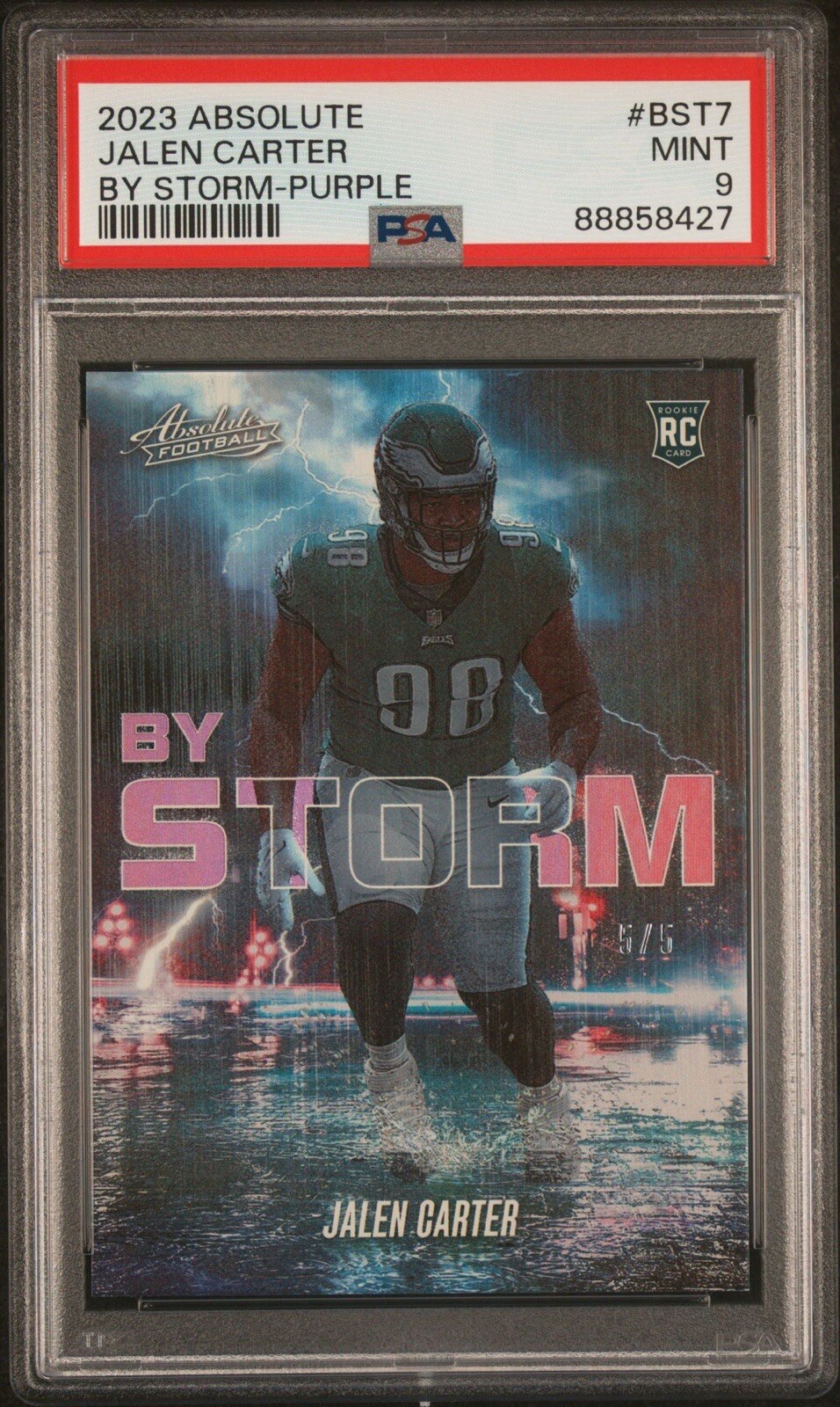 Jalen Carter Panini Absolute By Storm #BST7 Purple