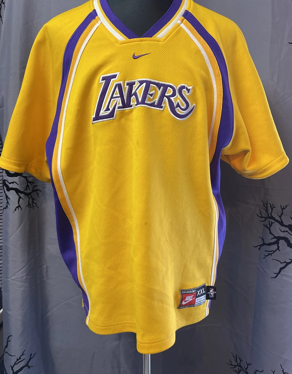 Nike, Tops, Vintage Nike Authentic Lakers Warm Up Shirt