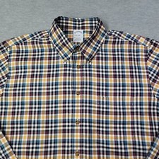 Brooks Brothers Shirt Mens Large Multicolor Plaid Button Down Non Iron