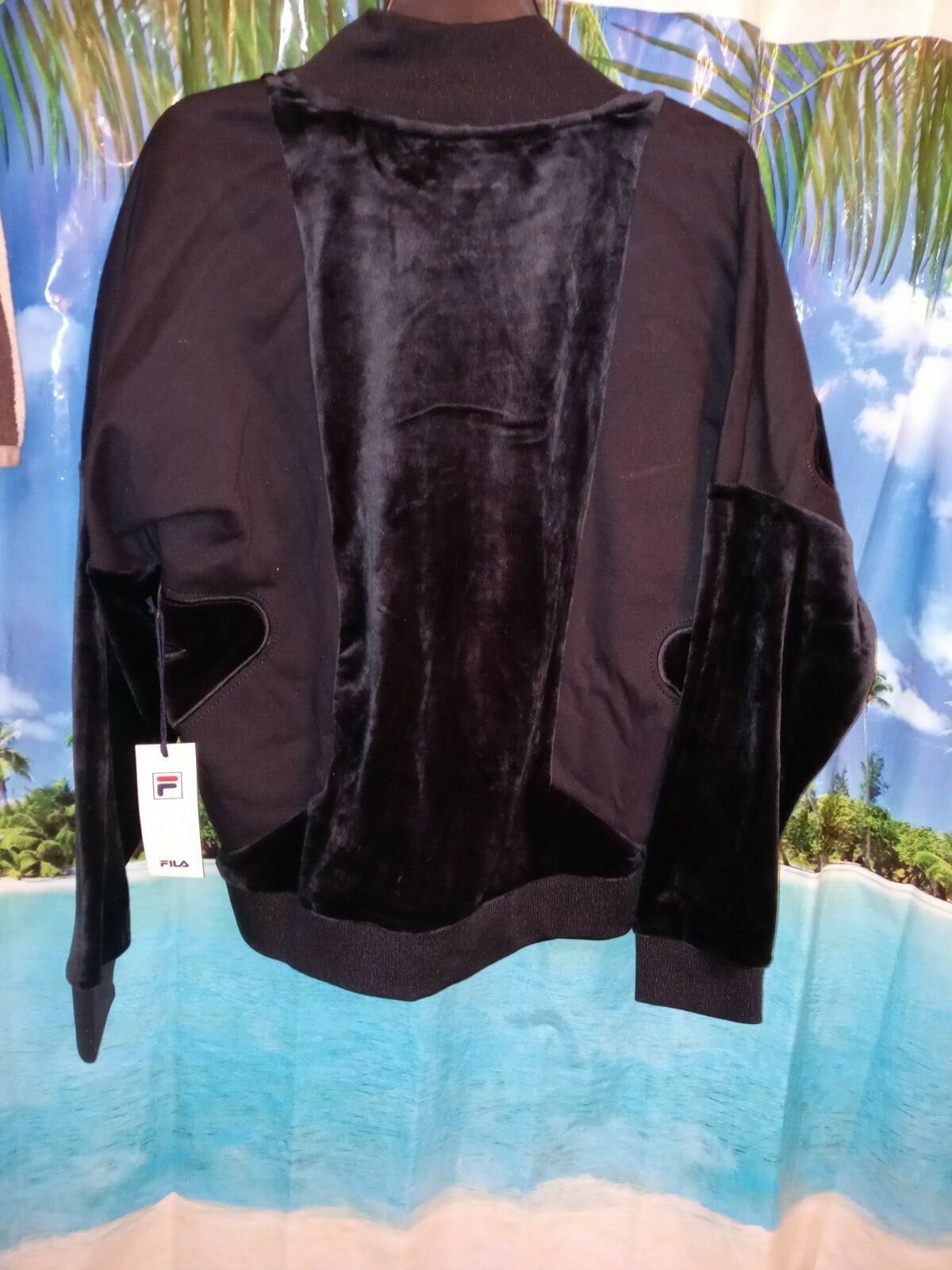 giubbotto uomo fila velluto nero medio.