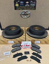 2010-2014 TOYOTA FJ CRUISER GENUINE OEM REAR BRAKE ROTORS TCMC PAD KIT & SHIMS 
