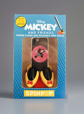 NEW SpinPop MINNIE MOUSE Mickey and Friends Phone Stand and Reusable Grip Decal
