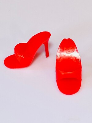 1983 Barbie Fashion Extras Red Open Toe Heels Shoes Philippines