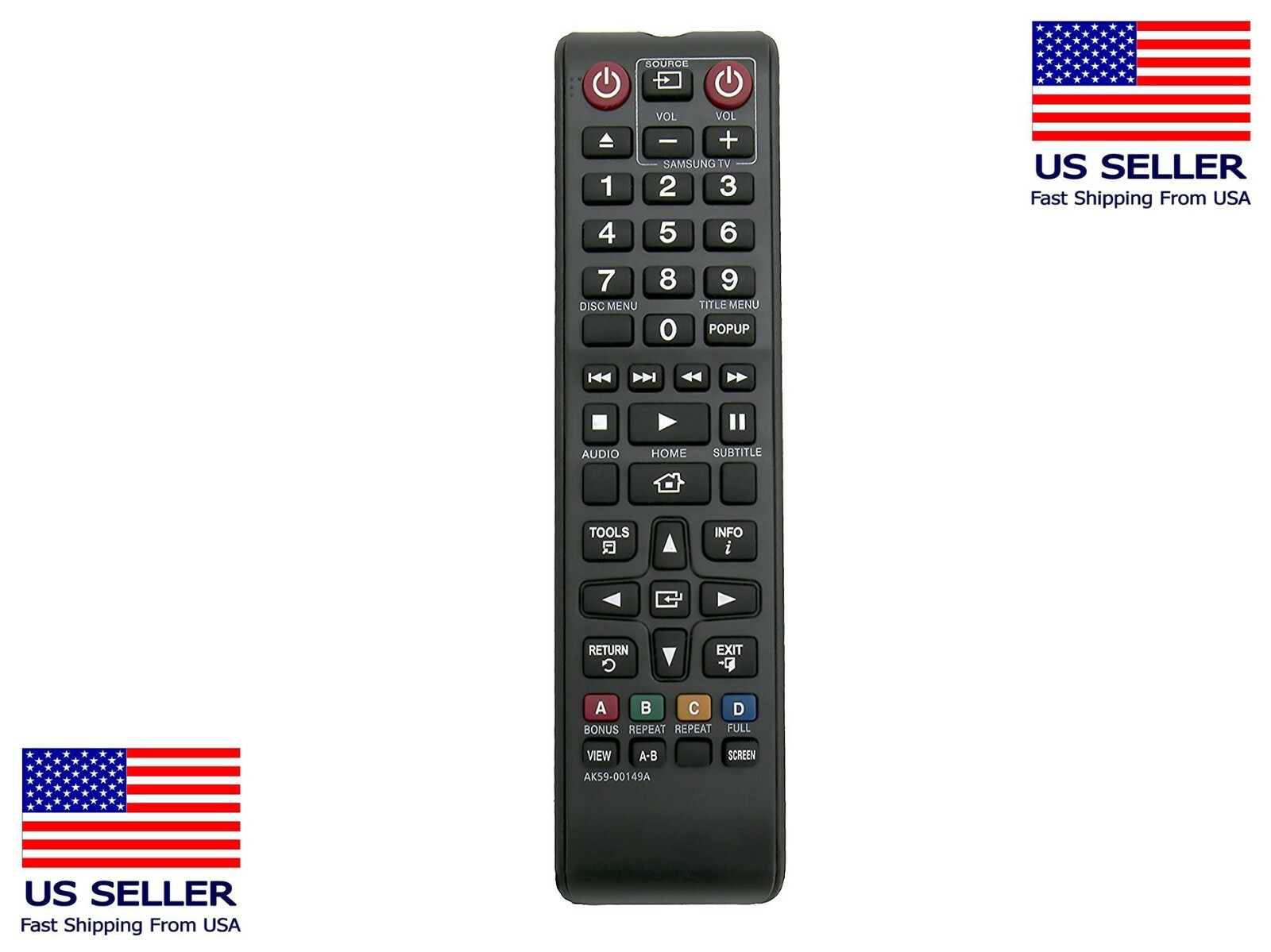 Topiky Fernbedienung AK59-00149A – Ersatz Für Samsung Blu-Ray-Player, Kompatibel Mit Vielen Modellen