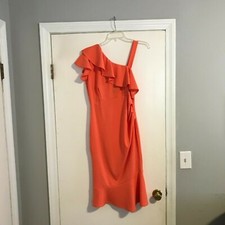 Womens dress size 8 One shoulder ruffle frill, fitted