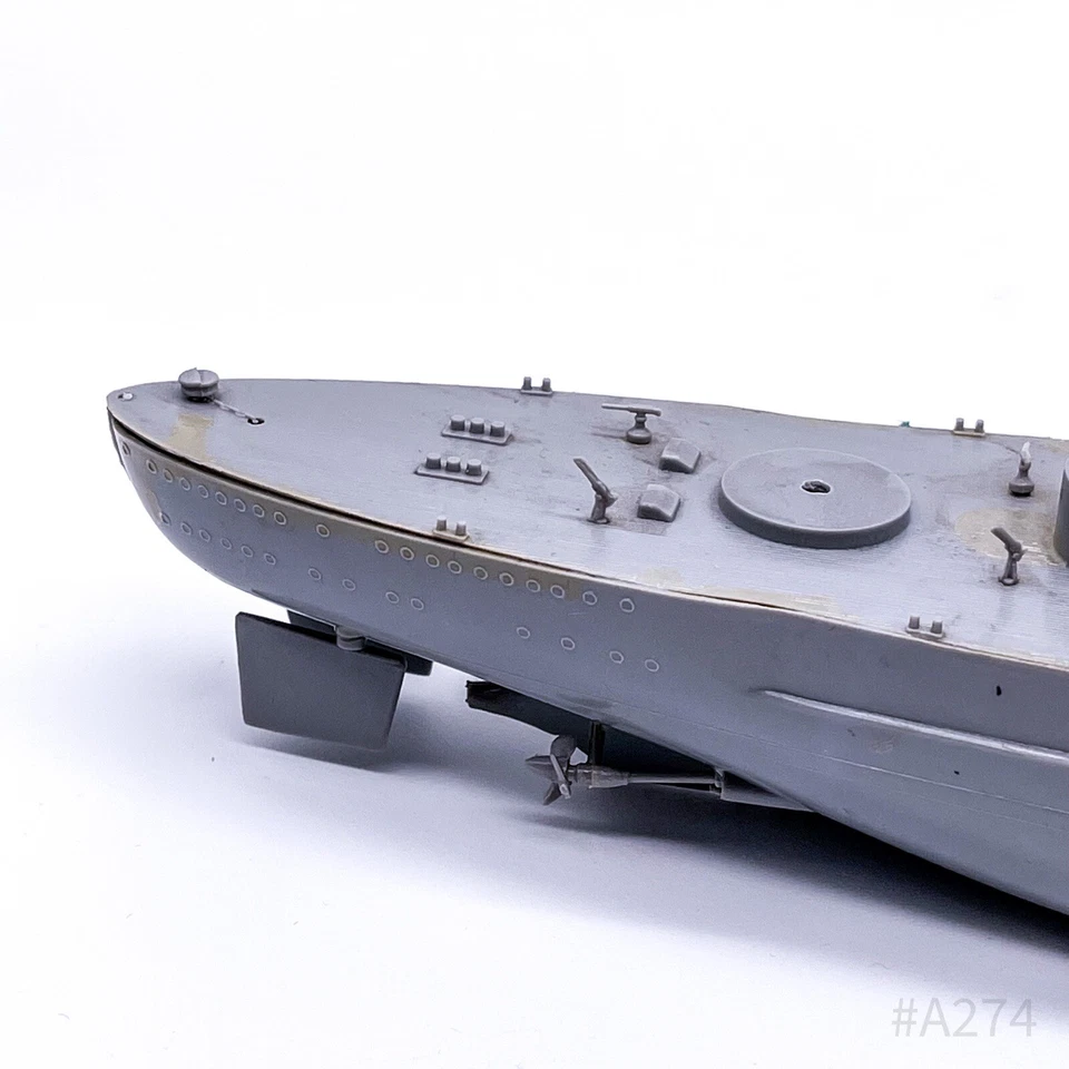 Modellismo Militare Nave da Guerra Nave Modello Barca di Plastica Grigio 39 CM - Immagine 3 di 4
