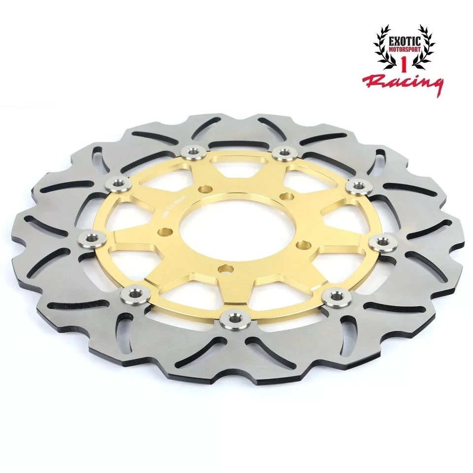 2 rotores de disco de rotor de freno delantero Kawasaki Ninja ZX14R 2006-2017 Z1000 2014-2016 Foto 3 de 4