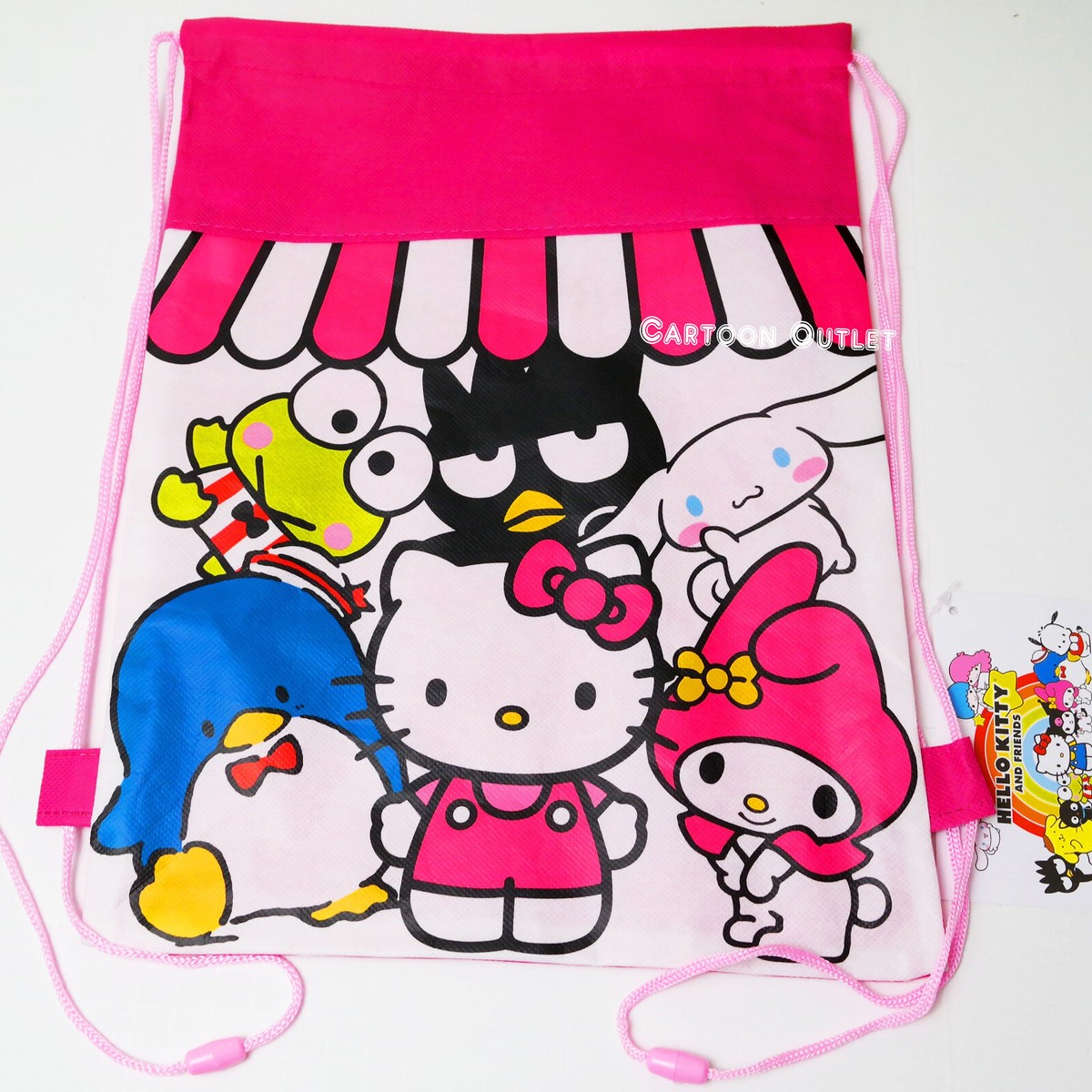 hello kitty drawstring backpack Sanrio Hello Kitty Backpack Drawstring Bag String Bag My Melody keroppi 2  bags
