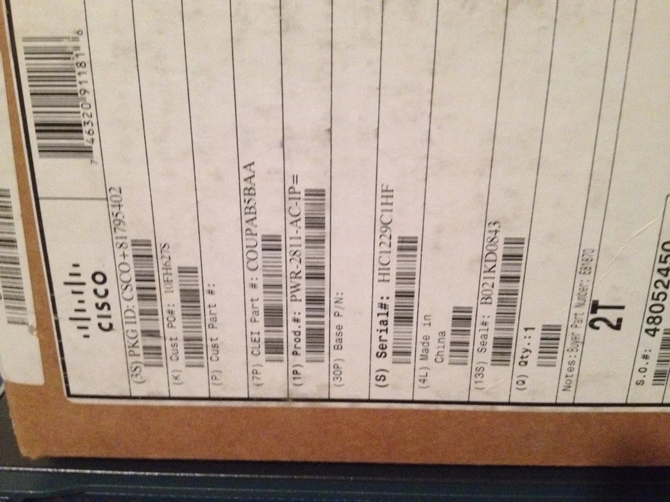 Cisco PWR-2811-AC-IP= AC Power Supply for Cisco 2811 SEALED - Image 2 of 4