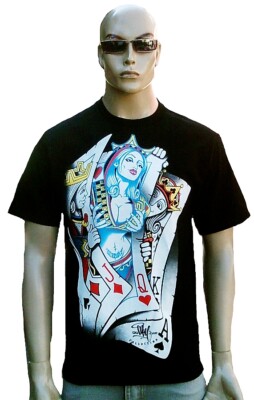 ODM HERZ DAME Poker Gamble Money Hot Rockabilly Tattoo T-Shirt M L XL XXL XXXL