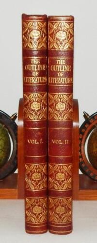 1924 Drinkwater (Edited) THE OUTLINE OF LITERATURE 2 Vols COLOUR PLATES B/w Ills - Afbeelding 1 van 20