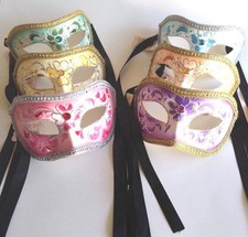 50 VENETIAN MASQUERADE BALL MASK CARNIVAL MARDI GRAS HALLOWEEN MASKS LOT OF 50