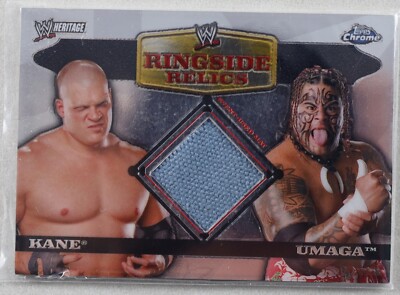 Kane Umaga WWE Cyber Sunday Ring Used Canvas Swatch Trading Card