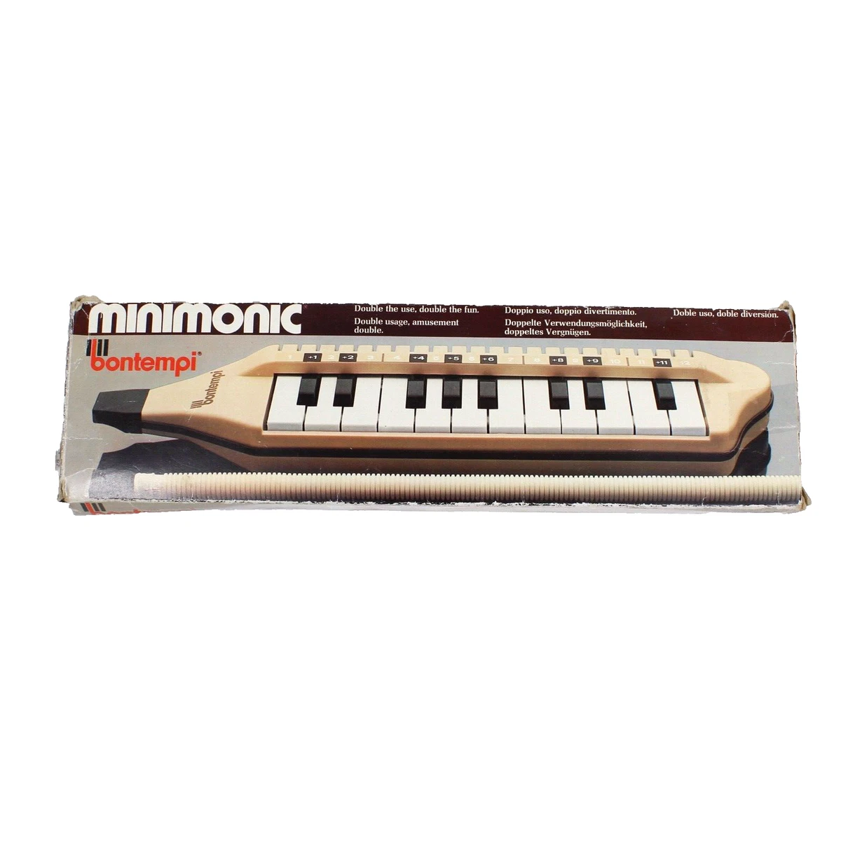 80s Vintage Bontempi Melodica Minimonic Toy Mouth Organ Piano Keyboard Kids