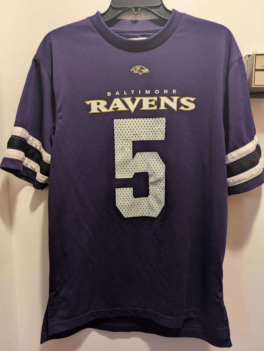 Baltimore Ravens Men's Medium Purple Flacco Short Sleeve Shirt | eBay