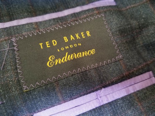 Ted Baker Endurance purple orange Top Stitch Check Blazer Jacket sport Coat 40S - Picture 7 of 8