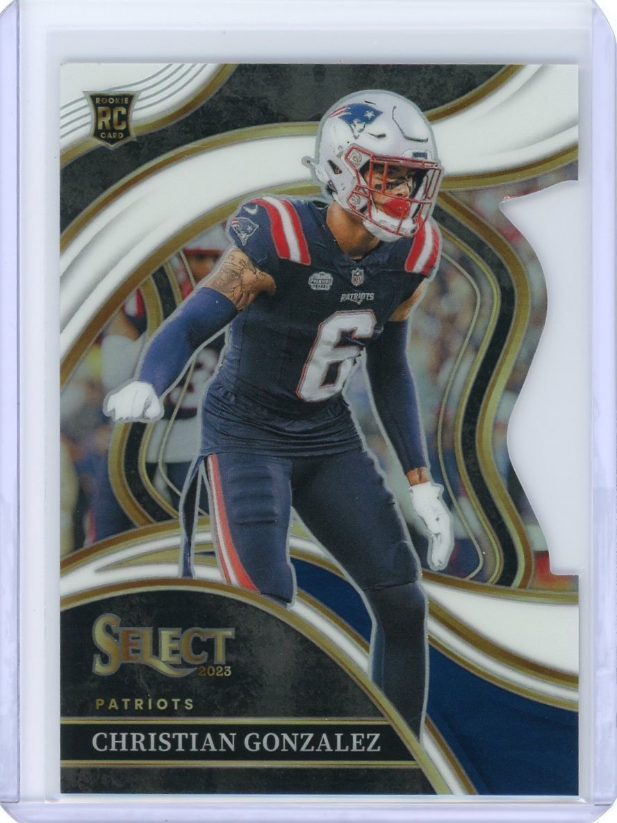 2023 Panini Select #286 Christian Gonzalez White Die Cut Rookie 158/199