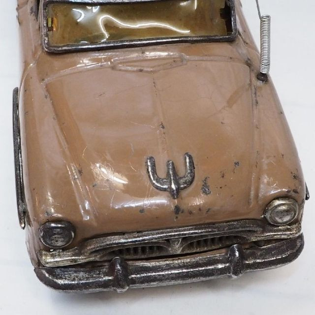 Bandai Bandaiya First Toyopet Crown Light Brown Tin Toy Car Bandai Bandaiya First Toyopet Crown Light Brown Tin Toy Car
