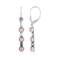 Cavill Damen Ohrringe Pink Opal 925 Sterling Silber 1,30Ct Schmuck