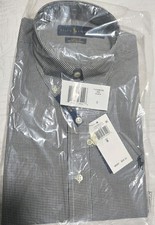 Ralph Lauren Black And White Checkered Mens Dress Shirt