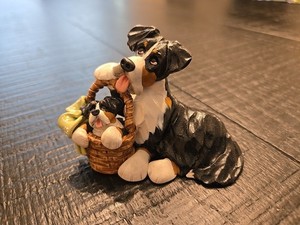 Clay Bernese Mountain Dog With Puppy