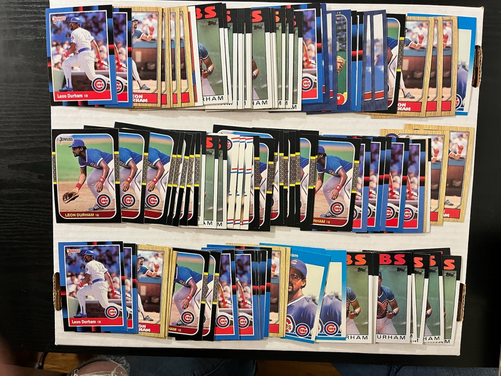 (380) Leon Durham Baseball Cards Lot Base Chicago Cubs Collection