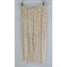 GB Floral Cottagecore Maxi Womens Skirt Medium Floral Coquette Flowy Romantic