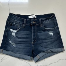 KanCan Women s Cut-Off Shorts Mid Rise Dark W...