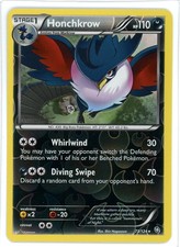 Honchkrow Reverse Holo 73/124 Dragons Exalted Pokemon Card