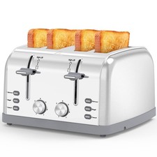 Toaster 4 Slice Retro Stainless Steel Lainsten T 527 Best Prime Wide Solt