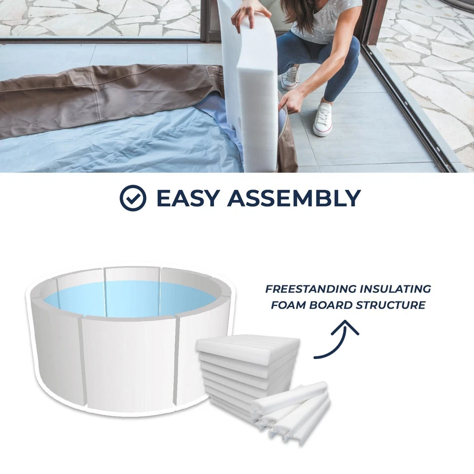 NetSpa Octopus 4+2 Personen Whirlpool halbstarr Ø 193cm In-Outdoor Pool schwarz - Bild 3 von 4