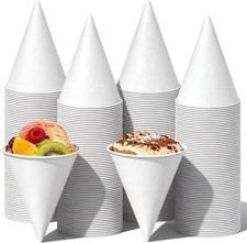 400 Count 4.5 oz Paper Snow Cone Cups Paper Ice Cream Cups Disposable Cone Cups